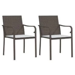 VIDAXL Chaises De Jardin Et Coussins Lot De 2 Marron 56x59x84 Cm Rotin 10 VIDAXL Chaises De Jardin Et Coussins Lot De 2 Marron 56x59x84 Cm Rotin -Jardinage Fournitures Soldes 8a52d5d436209e4f
