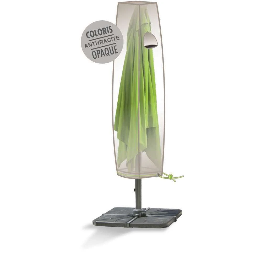 Housse Pour Parasol Droit D.4 M Polyester Anthracite - H.200xD.25 Cm 4 Housse Pour Parasol Droit D.4 M Polyester Anthracite - H.200xD.25 Cm – Image 2