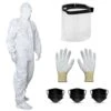 Kit Complet De Protection Combinaison Xl Paire De Gants Taille 11 Masque Visière -Jardinage Fournitures Soldes 9aed8dfb7e4acf71