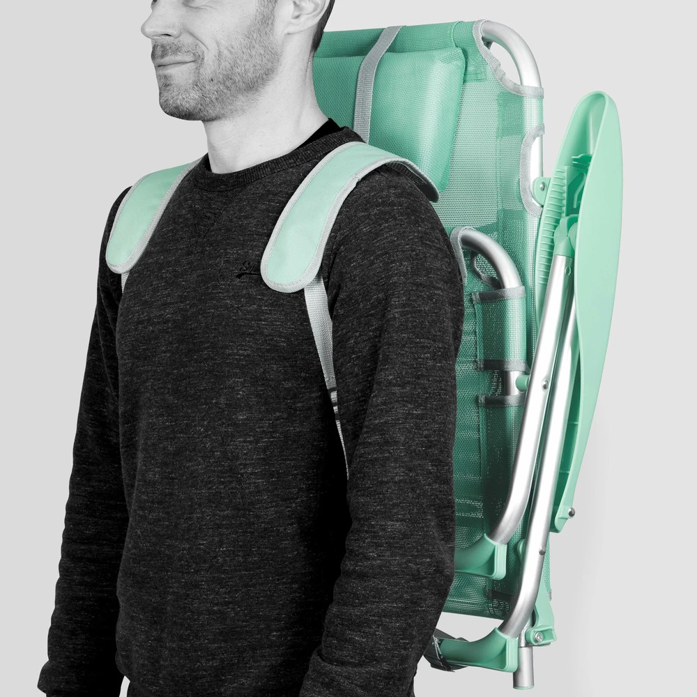 Lot De 2 Fauteuils Clic Clac Des Plages En Polyester Vert 7 Lot De 2 Fauteuils Clic Clac Des Plages En Polyester Vert – Image 5