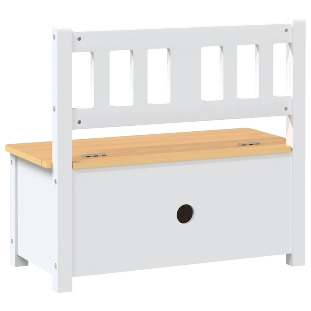 VIDAXL Banc De Rangement Pour Enfants Blanc Et Beige 60x30x55 Cm Mdf 7 VIDAXL Banc De Rangement Pour Enfants Blanc Et Beige 60x30x55 Cm Mdf – Image 5