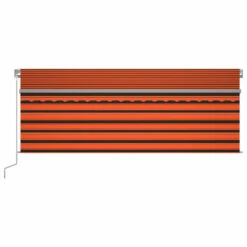VIDAXL Auvent Manuel Rétractable Avec Store 4x3 M Orange Et Marron 11 VIDAXL Auvent Manuel Rétractable Avec Store 4x3 M Orange Et Marron -Jardinage Fournitures Soldes a94aff6a2c13dcf9