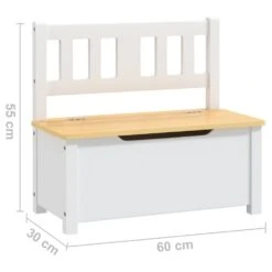 VIDAXL Banc De Rangement Pour Enfants Blanc Et Beige 60x30x55 Cm Mdf 15 VIDAXL Banc De Rangement Pour Enfants Blanc Et Beige 60x30x55 Cm Mdf -Jardinage Fournitures Soldes b08cff3242de6d48