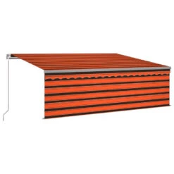 VIDAXL Auvent Manuel Rétractable Avec Store 4x3 M Orange Et Marron 10 VIDAXL Auvent Manuel Rétractable Avec Store 4x3 M Orange Et Marron -Jardinage Fournitures Soldes b9a3ad1b623ce1ea