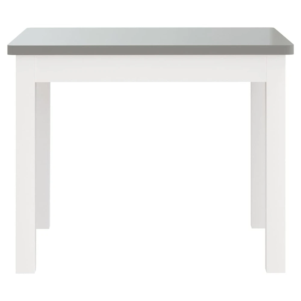 VIDAXL Ensemble De Table Et Chaises Enfants 3 Pcs Blanc Et Gris Mdf 9 VIDAXL Ensemble De Table Et Chaises Enfants 3 Pcs Blanc Et Gris Mdf – Image 7
