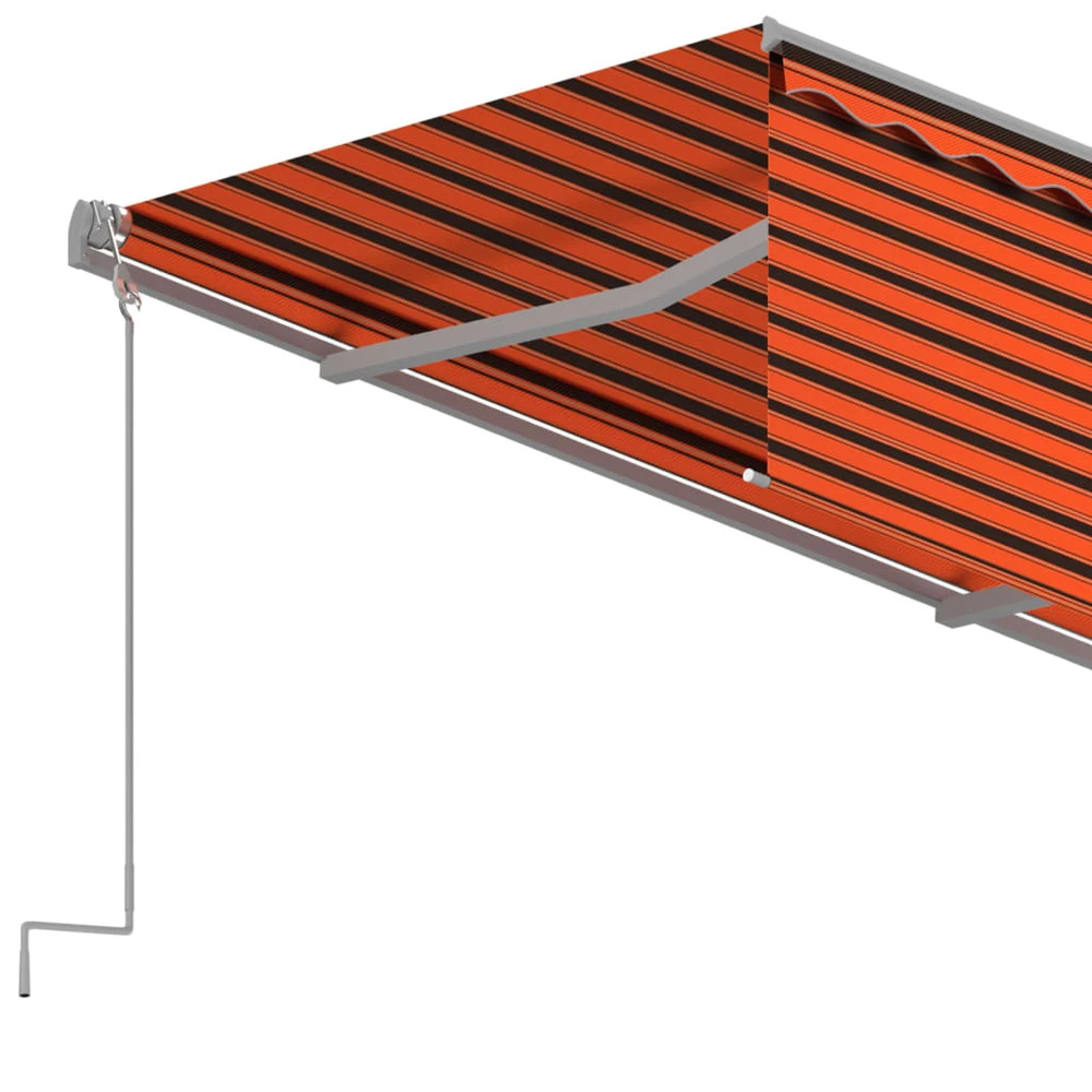 VIDAXL Auvent Manuel Rétractable Avec Store 4x3 M Orange Et Marron 7 VIDAXL Auvent Manuel Rétractable Avec Store 4x3 M Orange Et Marron – Image 5