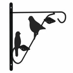 VIDAXL Supports De Panier Suspendu Avec Jardinières 4 Pcs Noir Acier -Jardinage Fournitures Soldes d5511bf84038f2c6
