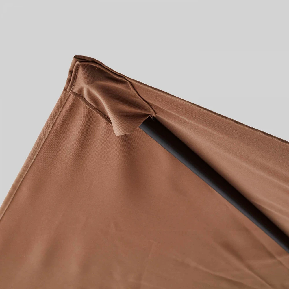 Parasol Déporté Carré 3 X 3m En Aluminium Taupe 8 Parasol Déporté Carré 3 X 3m En Aluminium Taupe – Image 6