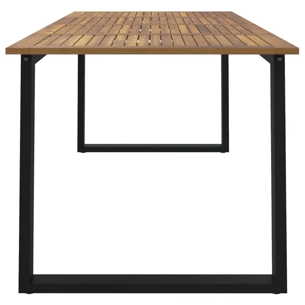 VIDAXL Table De Jardin Et Pieds En Forme De U 180x90x75 Cm Bois Acacia 6 VIDAXL Table De Jardin Et Pieds En Forme De U 180x90x75 Cm Bois Acacia – Image 4