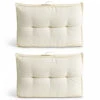 Lot 2 Coussins Palette Dossier Polyester Blanc 60x40x12 Cm -Jardinage Fournitures Soldes edc1c965484a9dbe