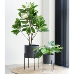 Pots De Fleurs Pavia 2 Pots De Fleurs En Gris -Jardinage Fournitures Soldes f8ceb2f2f770604f